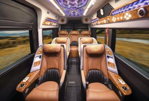 dcar limousine ford transit 10 seats inside